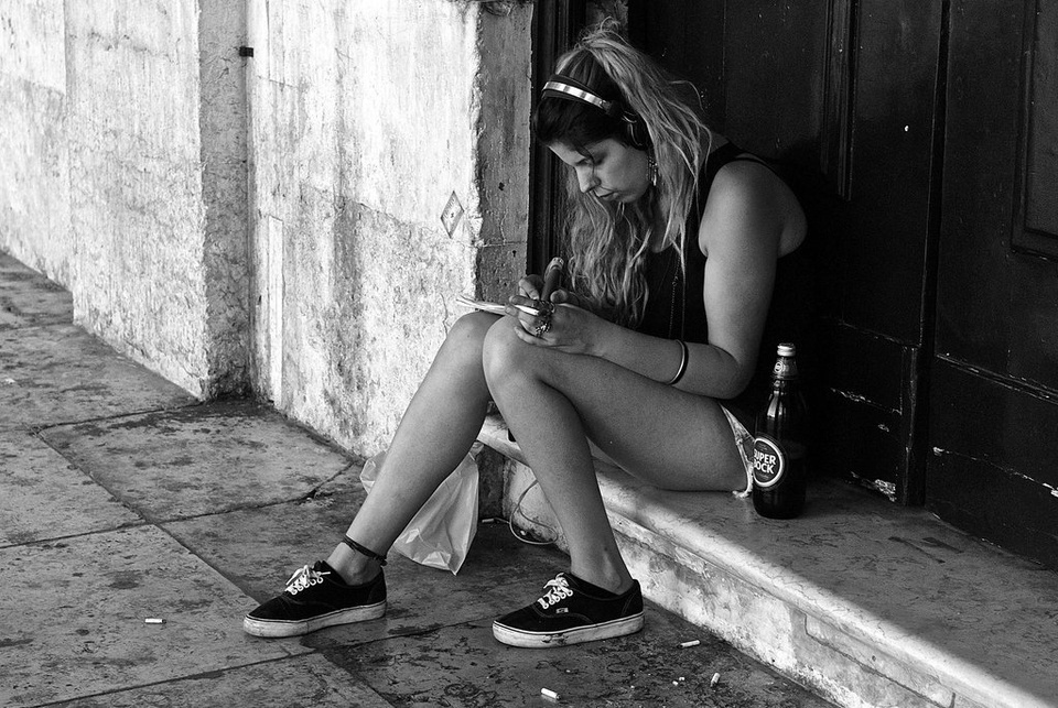 Girl Sitting on Stoop - Teen Rehab