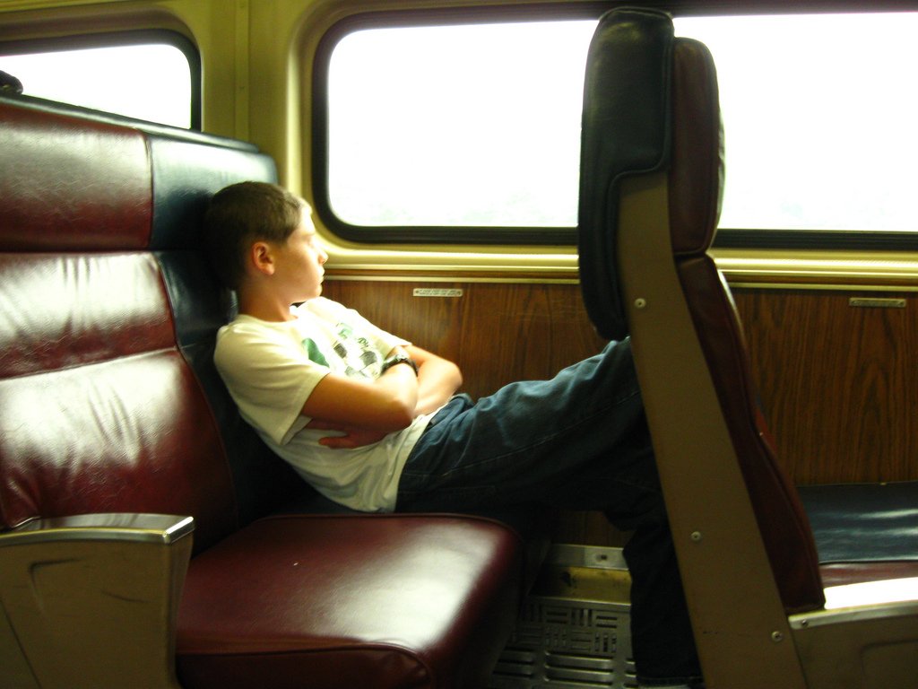 Teenage Boy Riding Train - Teen Rehab