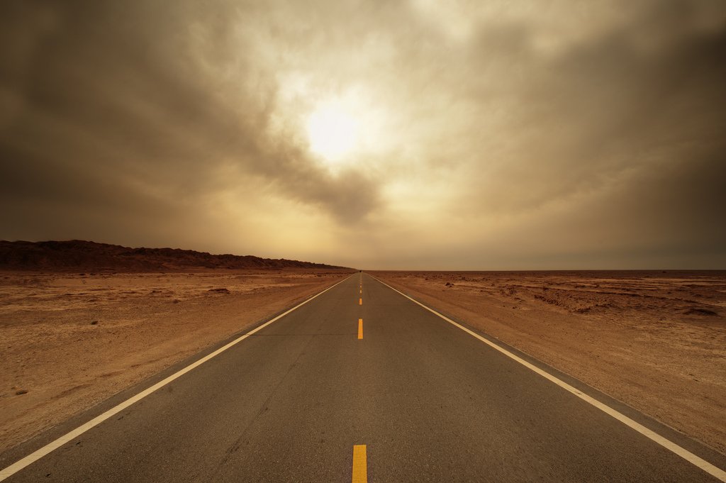road trip journey cloud dusk dust desert