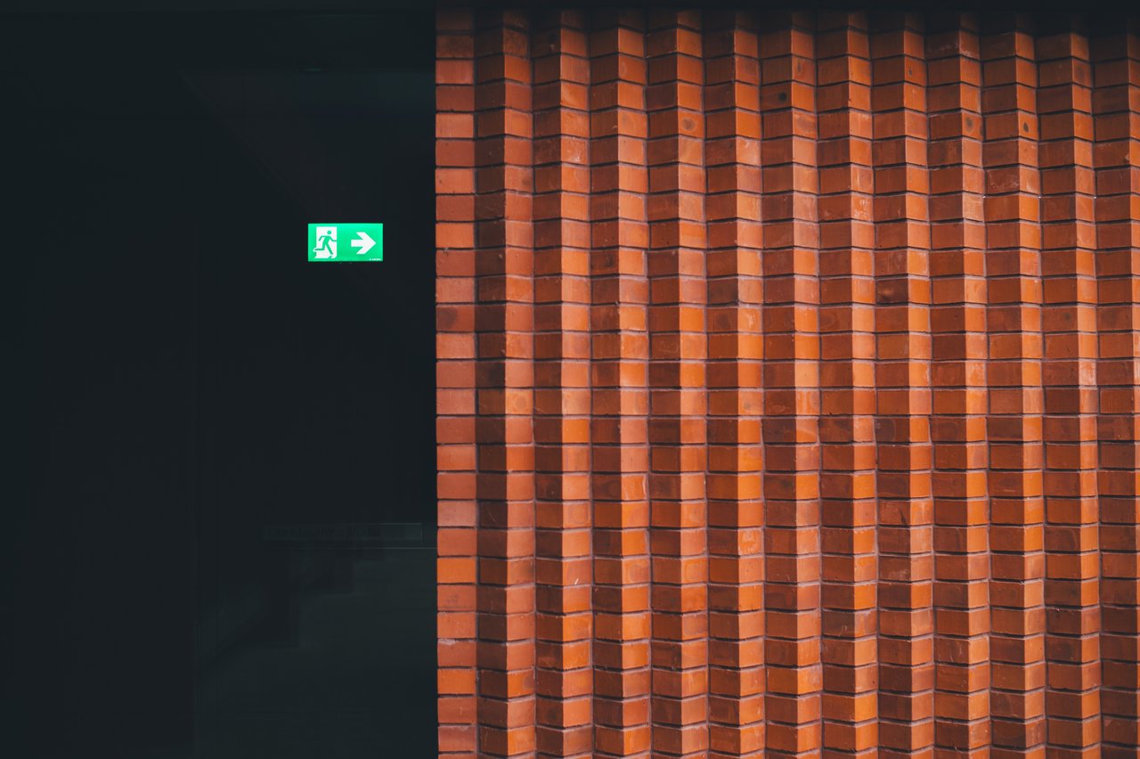 Repeated pattern of brick wall