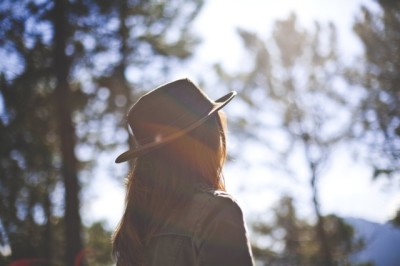 girl woman hat nature