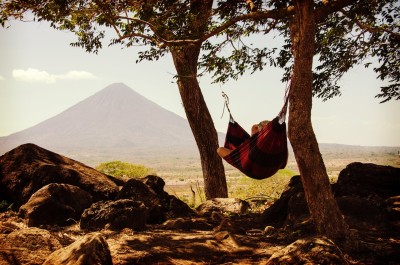 person hammock nature